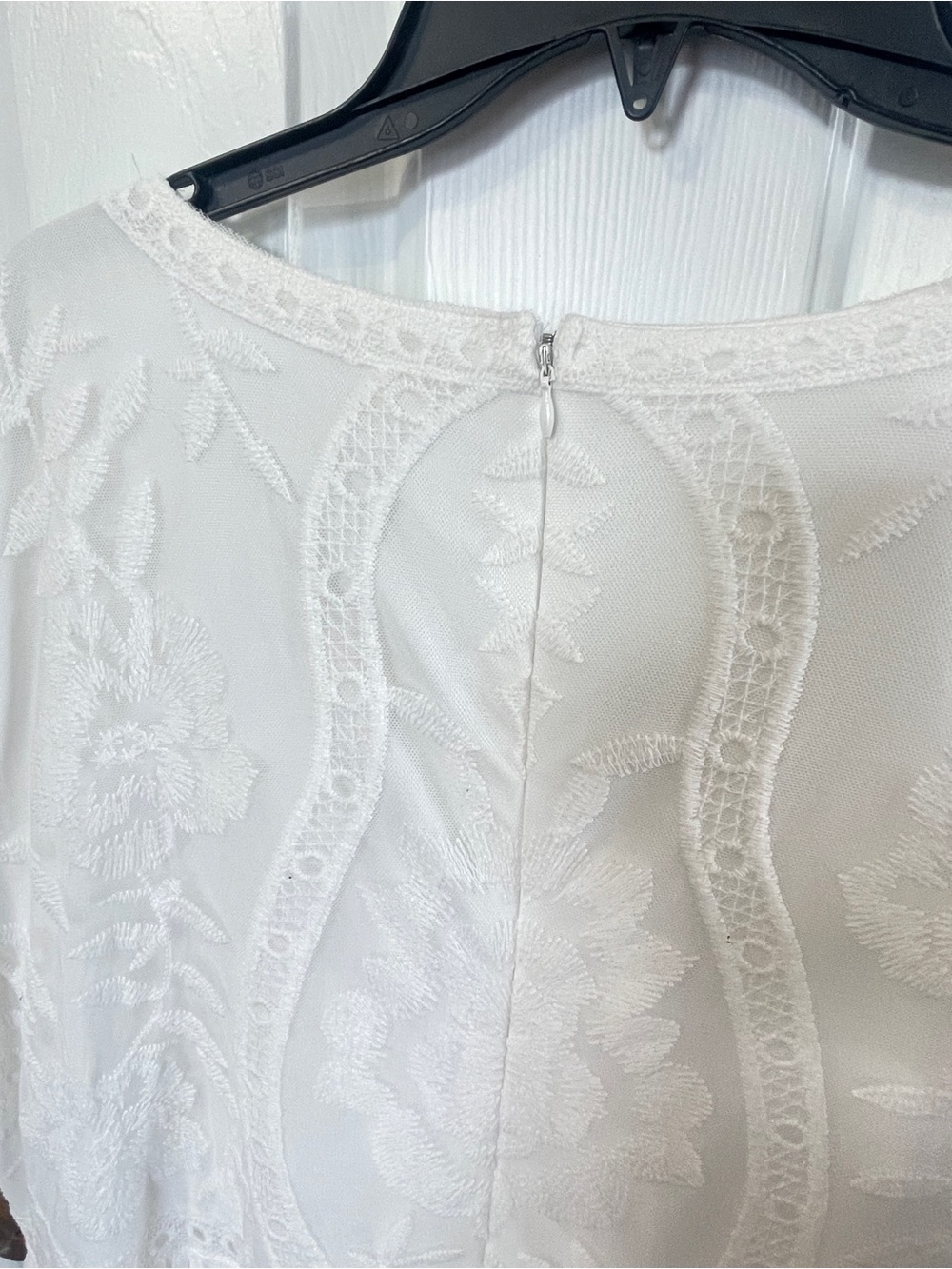 PinkBlush Size 2X White Lace Mesh Overlay Maxi Dress Bridal Baby Shower New - Picture 4 of 9